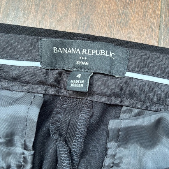 Banana Republic Sloan Straight Black Dress Work Pants Size 4 - Picture 7 of 10